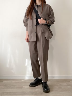 「Dr. Martens（ドクターマーチン）のDr.Martens / ドクターマーチン 1461 3EYE GIBSON SHOE 3ホール ギブソン シューズ ブーツ（ブーツ）」を使った、かほこ。さん（レディース・162cm）の秋コーディネート