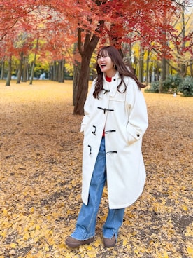 「アイテム（ダッフルコート）」を使った、かほこ。さん（レディース・162cm）の冬コーディネート