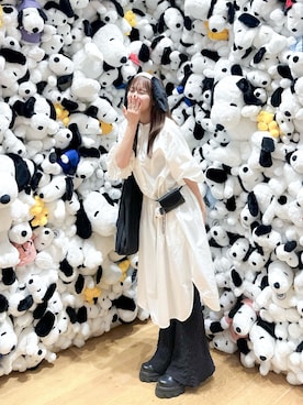 「アイテム（シャツワンピース）」を使った、かほこ。さん（レディース・162cm）の秋コーディネート