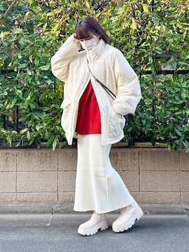 かほこ。さん（レディース・162cm）の冬コーディネート