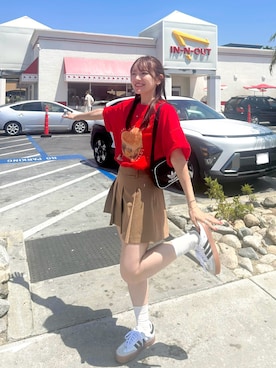 「アイテム（スカート）」を使った、かほこ。さん（レディース・162cm）の夏コーディネート