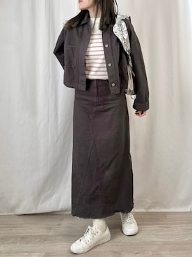 「JOURNAL STANDARD relume（ジャーナルスタンダード　レリューム）のアイテム（ブルゾン）」を使った、かほこ。さん（レディース・162cm）の春コーディネート