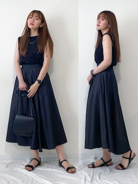 「TONE SELECT GOODS（トーンセレクトグッズ）のアイテム」を使った、かほこ。さん（レディース・162cm）の夏コーディネート