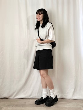 「Steven Alan（スティーブンアラン）のアイテム（パンツ）」を使った、かほこ。さん（レディース・162cm）の夏コーディネート