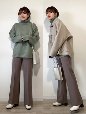 「yuw（ユウ）のアイテム（その他アウター）」を使った、かほこ。さん（レディース・162cm）の秋コーディネート