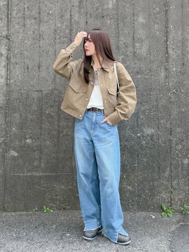 「ADAM ET ROPE'（アダムエロペ）のアイテム」を使った、かほこ。さん（レディース・162cm）の春コーディネート