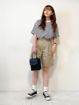「N.（N. Natural Beauty Basic）（エヌエヌナチュラルビューティーベーシック）のアイテム（パンツ）」を使った、かほこ。さん（レディース・162cm）の夏コーディネート
