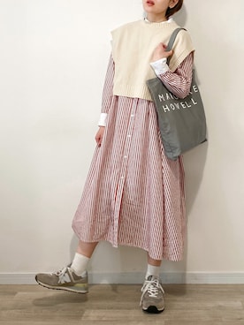 「JOURNAL STANDARD relume（ジャーナルスタンダード　レリューム）のアイテム（ワンピース/ドレス）」を使った、かほこ。さん（レディース・162cm）の春コーディネート