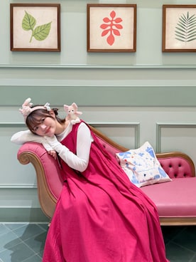 「ロングワンピース」｜かほこ。さん（レディース・162cm）の春コーディネート