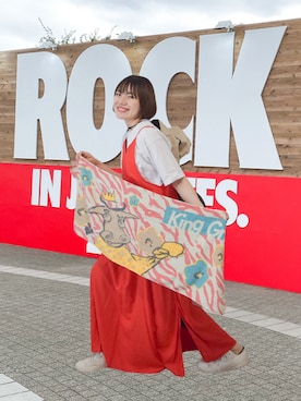 「Wpc.（ダブリュピーシー）のアイテム（帽子）」を使った、かほこ。さん（レディース・162cm）の夏コーディネート