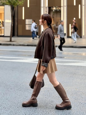 「雨の日コーデ」｜かほこ。さん（レディース・162cm）の秋コーディネート