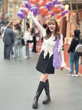 「アイテム（Tシャツ/カットソー）」を使った、かほこ。さん（レディース・162cm）の秋コーディネート