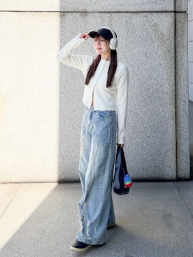 かほこ。さん（レディース・162cm）の春コーディネート