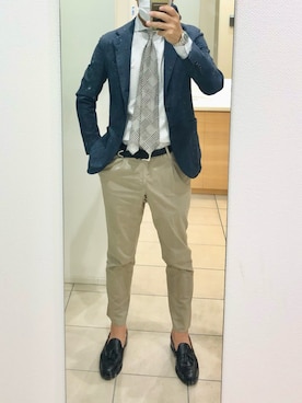 「FRANCO BASSI（フランコバッシ）のアイテム」を使った、RTさん（メンズ・177cm）の秋コーディネート