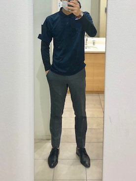 「UNIVERSAL LANGUAGE（ユニバーサルランゲージ）のアイテム（パンツ）」を使った、RTさん（メンズ・177cm）の夏コーディネート