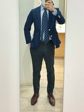 「MACKINTOSH PHILOSOPHY（ﾏｯｷﾝﾄｯｼｭ ﾌｨﾛｿﾌｨｰ）のアイテム（ジャケット/アウター）」を使った、RTさん（メンズ・177cm）の春コーディネート