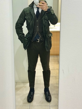 「ASPESI（アスペジ）のアイテム（ジャケット/アウター）」を使った、RTさん（メンズ・177cm）の春コーディネート