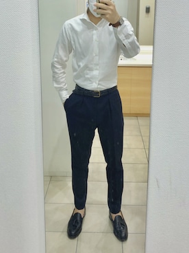 「クールビズ」｜「UNIQLO（ユニクロ）のアイテム」を使った、RTさん（メンズ・177cm）の夏コーディネート