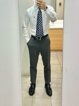 「FRANCO BASSI（フランコバッシ）のアイテム」を使った、RTさん（メンズ・177cm）の秋コーディネート