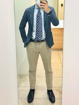 「FRANCO BASSI（フランコバッシ）のアイテム」を使った、RTさん（メンズ・177cm）の秋コーディネート