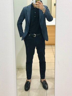 「クールビズ」｜「UNIQLO（ユニクロ）のアイテム」を使った、RTさん（メンズ・177cm）の春コーディネート