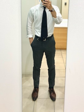 「UNIVERSAL LANGUAGE（ユニバーサルランゲージ）のアイテム（パンツ）」を使った、RTさん（メンズ・177cm）の夏コーディネート