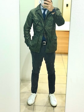 「Giab's（ジャブス）のアイテム」を使った、RTさん（メンズ・177cm）の冬コーディネート