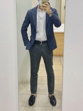 「クールビズ」｜「UNIQLO（ユニクロ）のアイテム」を使った、RTさん（メンズ・177cm）の夏コーディネート