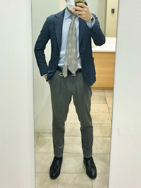 「FRANCO BASSI（フランコバッシ）のアイテム」を使った、RTさん（メンズ・177cm）の春コーディネート