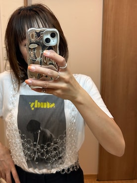 「JEANASIS（ジーナシス）のアイテム（その他トップス）」を使った、M𓅜さん（レディース・161cm）の夏コーディネート