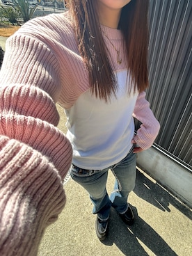 「GAP（ギャップ）のアイテム（トップス）」を使った、M𓅜さん（レディース・161cm）の冬コーディネート