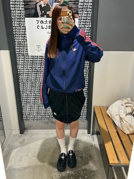 「アイテム（ジャージ）」を使った、M𓅜さん（レディース・161cm）の秋コーディネート