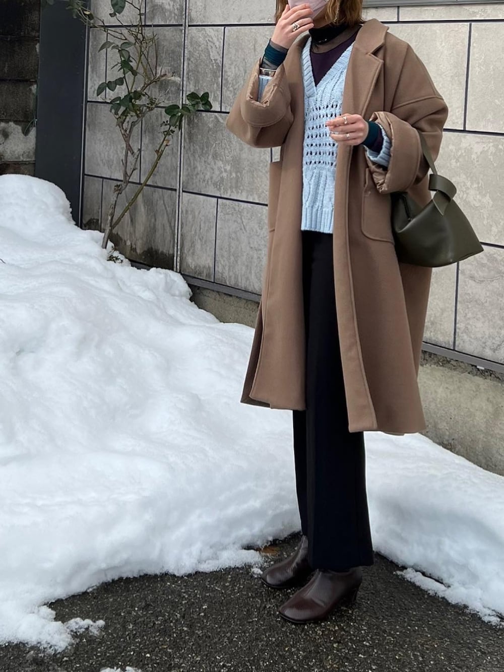 【ひろみ】ライトブルー チェスターコート ひろみ様専用】ライトブルー チェスターコート