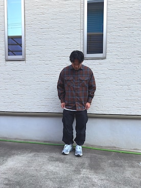 「Supreme （シュプリーム）のアイテム」を使った、えあぽさん（メンズ・168cm）の冬コーディネート