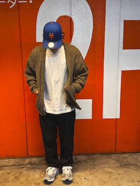 「NEW ERA（ニューエラ）のNEW ERA/ニューエラ キャップ LP 59FIFTY MLBオンフィールド ニューヨーク・メッツ 11449296（キャップ）」を使った、RWCさん（メンズ・168cm）の秋コーディネート