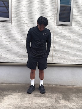 「アイテム（ジャージ）」を使った、RWCさん（メンズ・168cm）の秋コーディネート