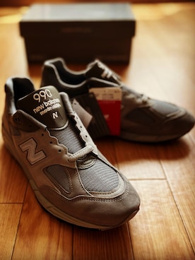 「NEW BALANCE 990」｜じゃいのすけさん（メンズ・183cm）の秋コーディネート