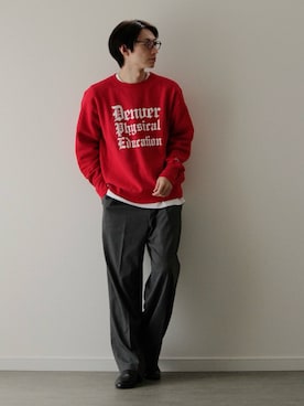 「Champion（チャンピオン）のアイテム」を使った、sawaさん（メンズ・173cm）の秋コーディネート