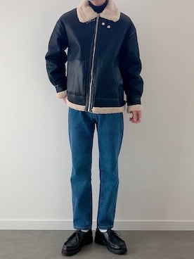 「パラブーツ」｜「アイテム（その他シューズ）」を使った、sawaさん（メンズ・173cm）の冬コーディネート