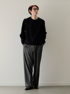「UNIQLO（ユニクロ）のアイテム（スラックス）」を使った、sawaさん（メンズ・173cm）の秋コーディネート