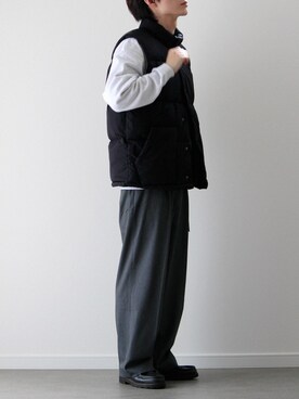 「GU（ジーユー）のアイテム（その他アウター）」を使った、sawaさん（メンズ・173cm）の秋コーディネート