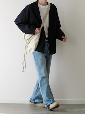 「GLOSTER（グロスター）のアイテム」を使った、sawaさん（メンズ・173cm）の春コーディネート