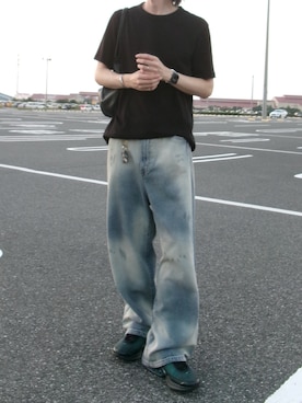 「黒Tシャツ」｜sawaさん（メンズ・173cm）の秋コーディネート
