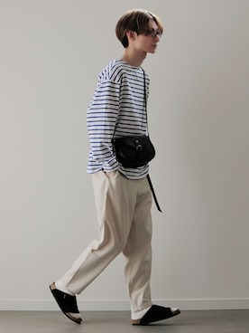「y/m by sawa（イムバイサワ）のアイテム」を使った、sawaさん（メンズ・173cm）の春コーディネート