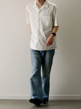 「GLOSTER（グロスター）のアイテム」を使った、sawaさん（メンズ・173cm）の春コーディネート