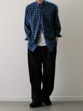 「UNIQLO（ユニクロ）のアイテム（スラックス）」を使った、sawaさん（メンズ・173cm）の秋コーディネート
