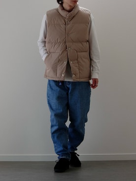 「Lee（リー）のアイテム（パンツ）」を使った、sawaさん（メンズ・173cm）の秋コーディネート