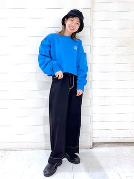 「PBLIM（ページボーイリム）のPAGEBOYLIM/カツラギスケーターパンツ（その他パンツ）」を使った、まっちゃんさん（レディース・151cm）の冬コーディネート