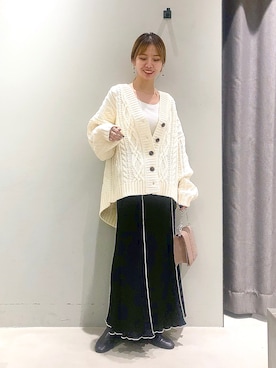 「PAGEBOY（ページボーイ）のチェーンスタッズショルダー（ショルダーバッグ）」を使った、まっちゃんさん（レディース・151cm）の秋コーディネート