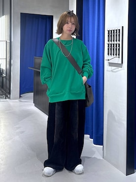 「PAGEBOY（ページボーイ）の【ステンレス素材】ロングボールチェーンネックレス（ネックレス）」を使った、まっちゃんさん（レディース・151cm）の秋コーディネート